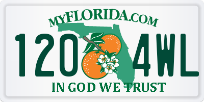 FL license plate 1204WL