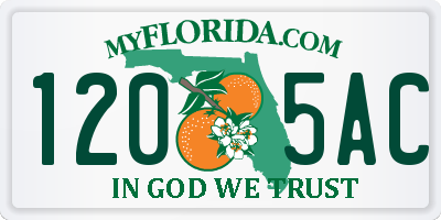 FL license plate 1205AC