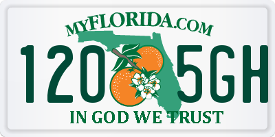 FL license plate 1205GH