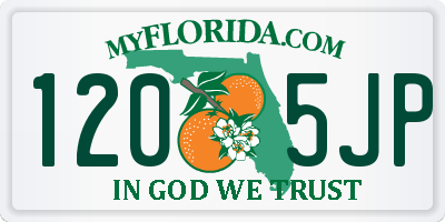 FL license plate 1205JP