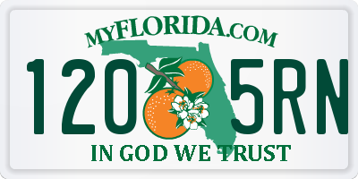 FL license plate 1205RN