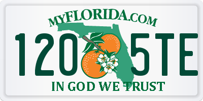 FL license plate 1205TE