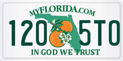 FL license plate 1205TO