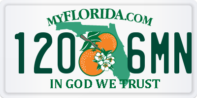 FL license plate 1206MN