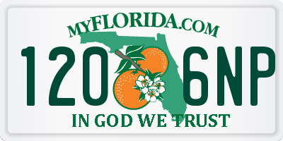 FL license plate 1206NP