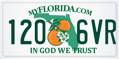 FL license plate 1206VR