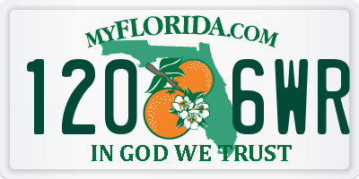 FL license plate 1206WR