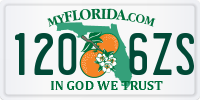 FL license plate 1206ZS