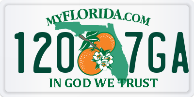 FL license plate 1207GA