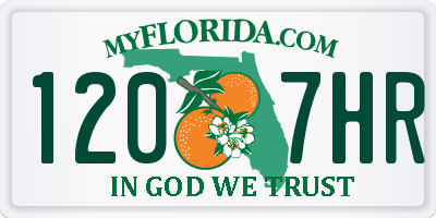 FL license plate 1207HR