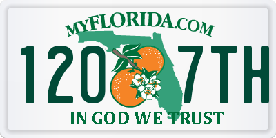 FL license plate 1207TH