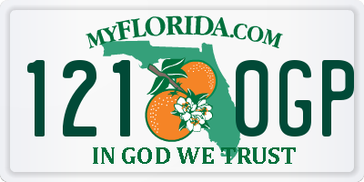 FL license plate 1210GP