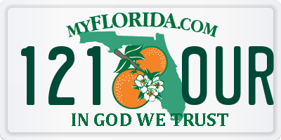 FL license plate 1210UR