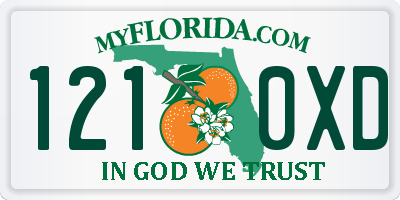 FL license plate 1210XD