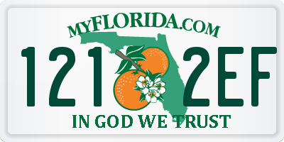 FL license plate 1212EF