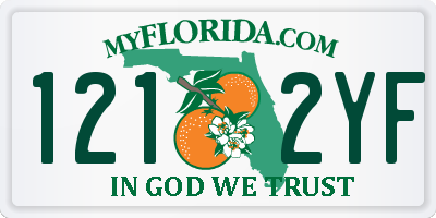 FL license plate 1212YF