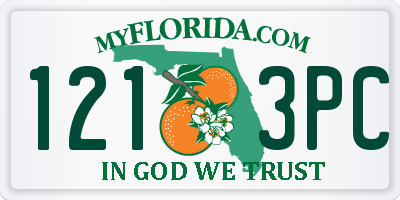 FL license plate 1213PC