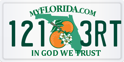 FL license plate 1213RT