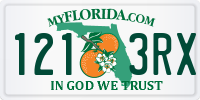 FL license plate 1213RX