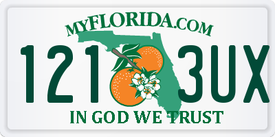FL license plate 1213UX