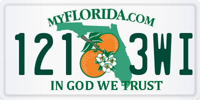 FL license plate 1213WI