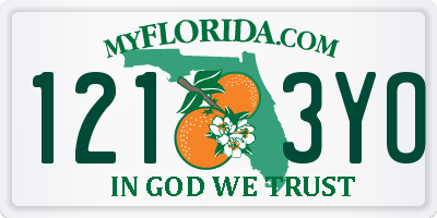 FL license plate 1213YO