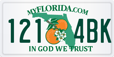 FL license plate 1214BK