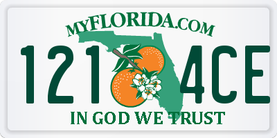 FL license plate 1214CE