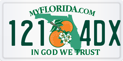 FL license plate 1214DX