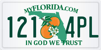 FL license plate 1214PL