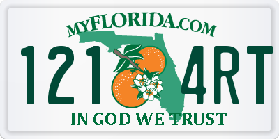 FL license plate 1214RT
