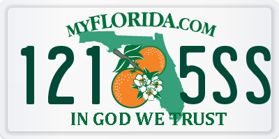 FL license plate 1215SS