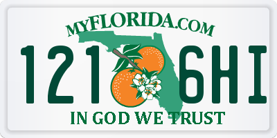 FL license plate 1216HI