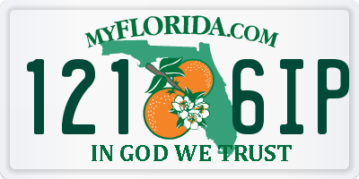 FL license plate 1216IP