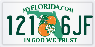FL license plate 1216JF