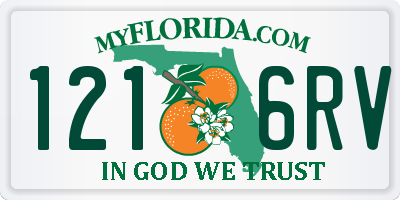 FL license plate 1216RV
