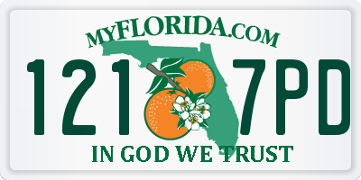 FL license plate 1217PD