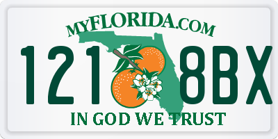 FL license plate 1218BX
