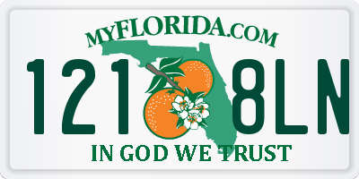 FL license plate 1218LN