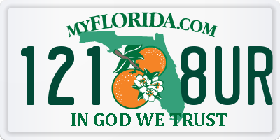 FL license plate 1218UR