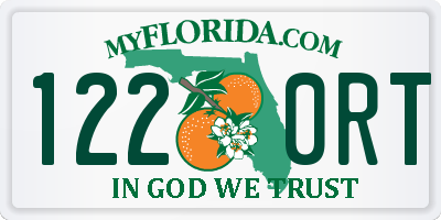FL license plate 1220RT