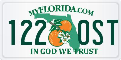 FL license plate 1220ST