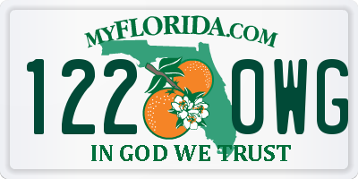 FL license plate 1220WG