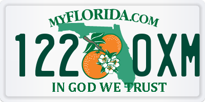 FL license plate 1220XM