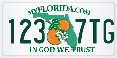 FL license plate 1237TG