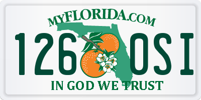 FL license plate 1260SI