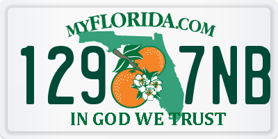 FL license plate 1297NB