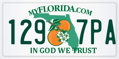 FL license plate 1297PA