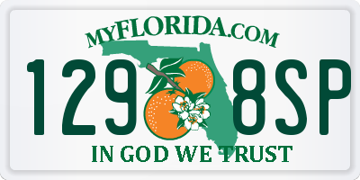 FL license plate 1298SP