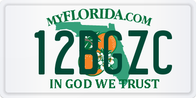 FL license plate 12BGZC